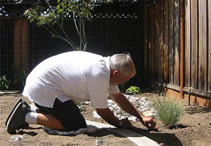 one of our Lewisville drip irrigation specialists is adding a new drip system